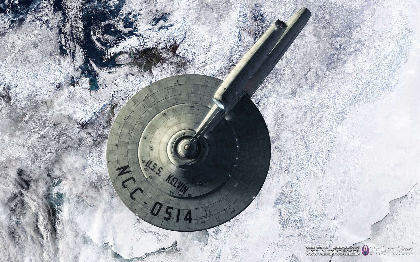 USS Kelvin in orbit