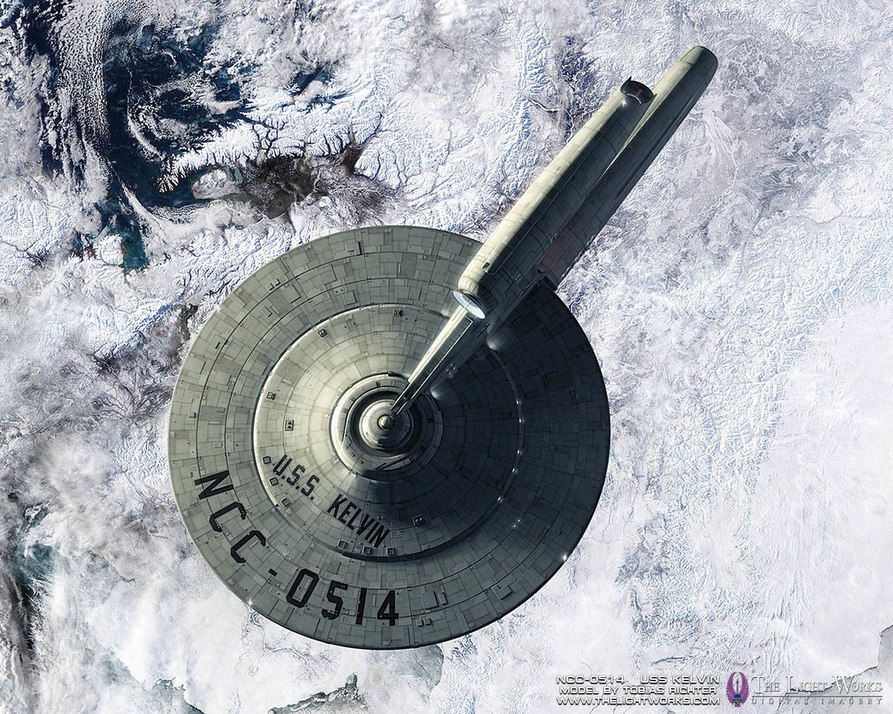 USS Kelvin in orbit