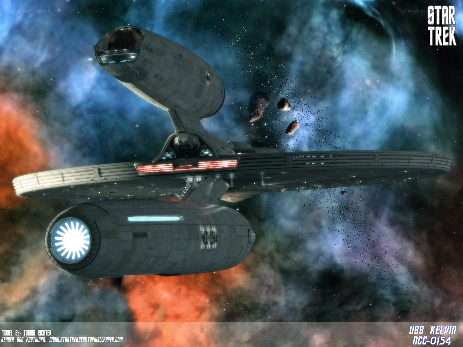 USS Kelvin in space