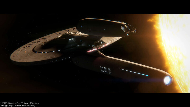 USS Kelvin Starship — Black, Dramatic