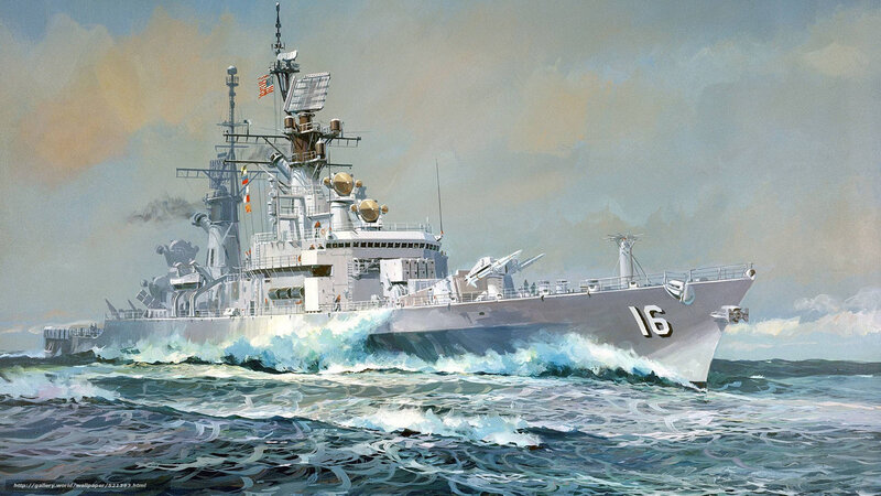 USS Long Beach warship