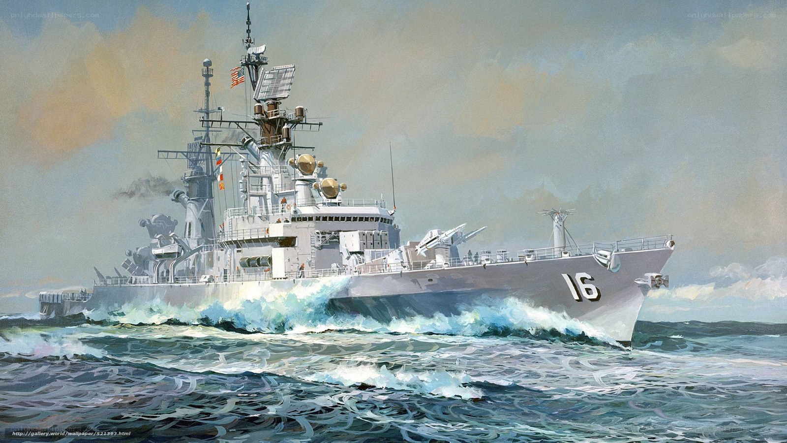 USS Long Beach warship