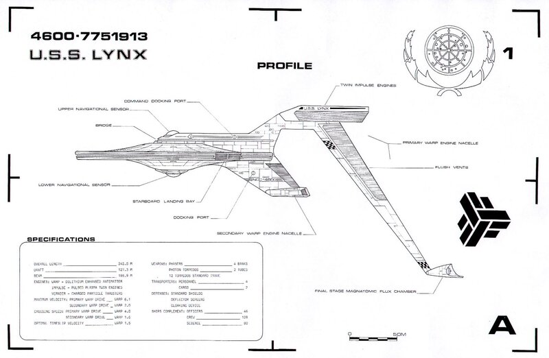 USS Lynx starship blueprint