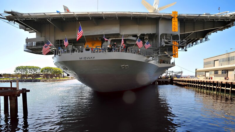 USS Midway Aircraft Carrier — Gray