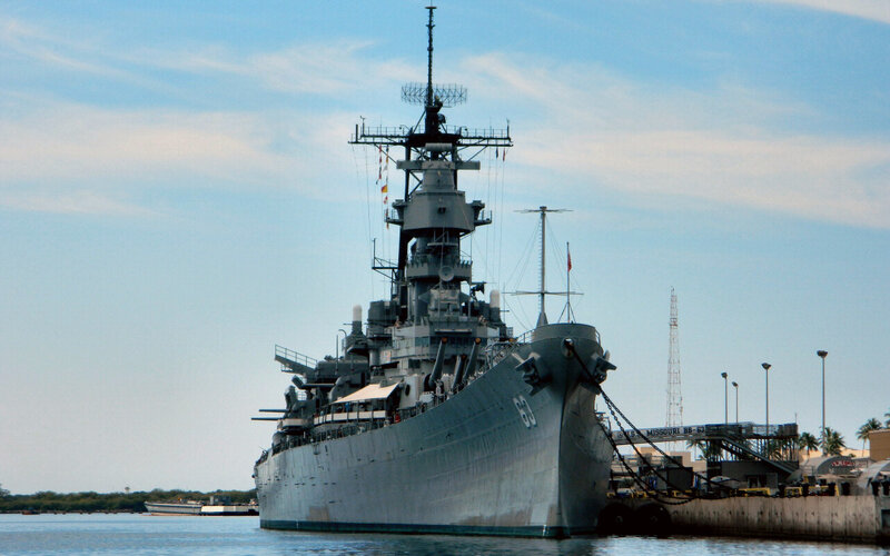USS Missouri Battleship — Gray, Calm
