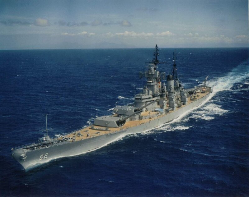 USS New Mexico battleship at sea