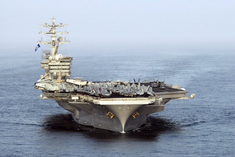 USS Nimitz aircraft carrier at sea