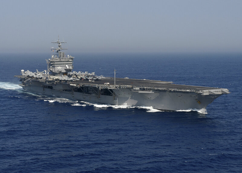 USS Nimitz aircraft carrier at sea