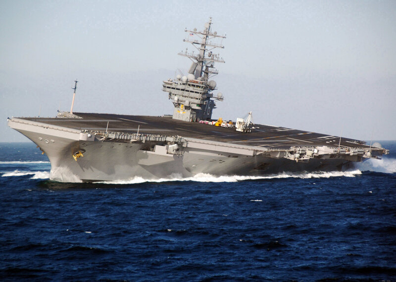 USS Nimitz aircraft carrier at sea
