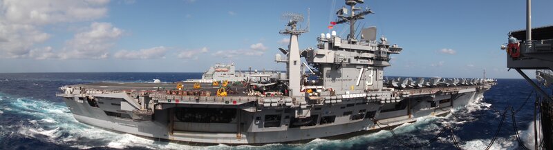 USS Nimitz aircraft carrier at sea
