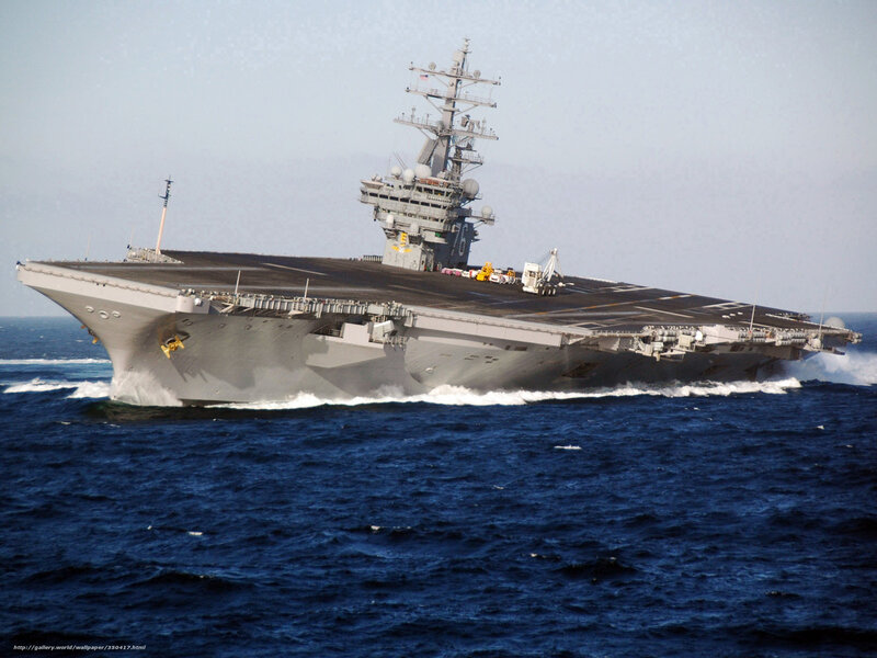 USS Nimitz aircraft carrier at sea