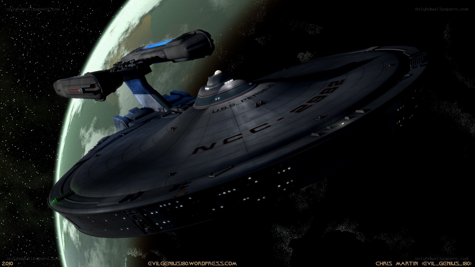 USS Pegasus in orbit