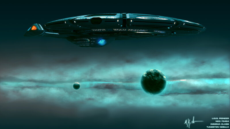 USS Pioneer in Tungsten Nebula