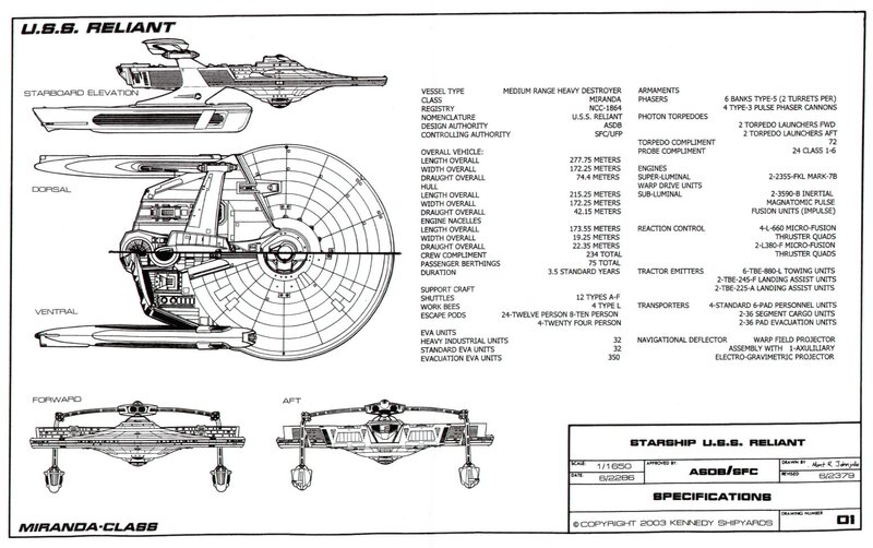 USS Reliant technical schematic