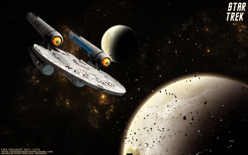 USS Valiant in space