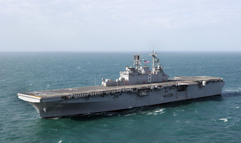 USS Wasp Amphibious Assault Ship — Gray, Calm