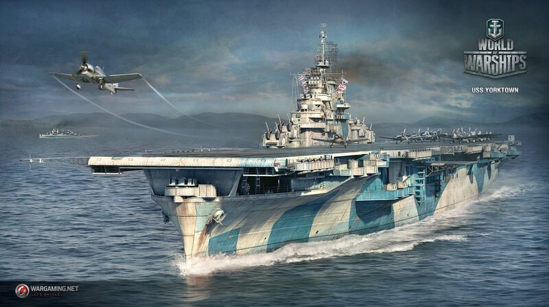 USS Yorktown Aircraft Carrier — Blue