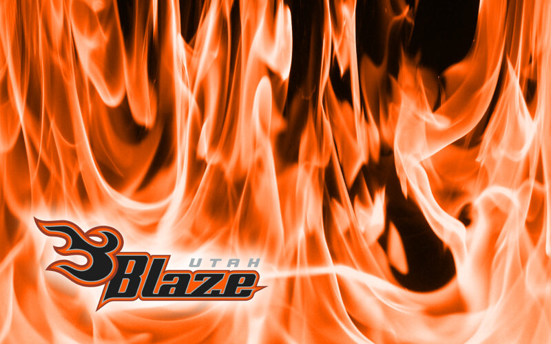 Utah Blaze logo on flames