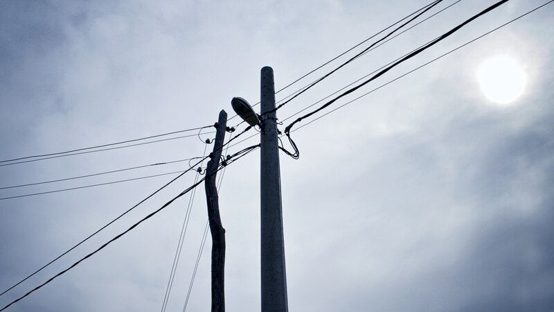 Utility Poles and Wires — Gray
