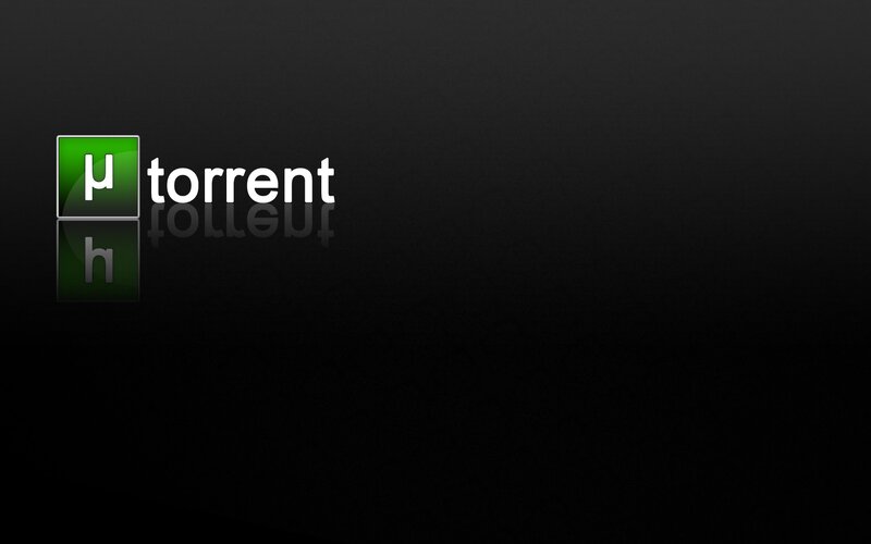 uTorrent logo on dark background