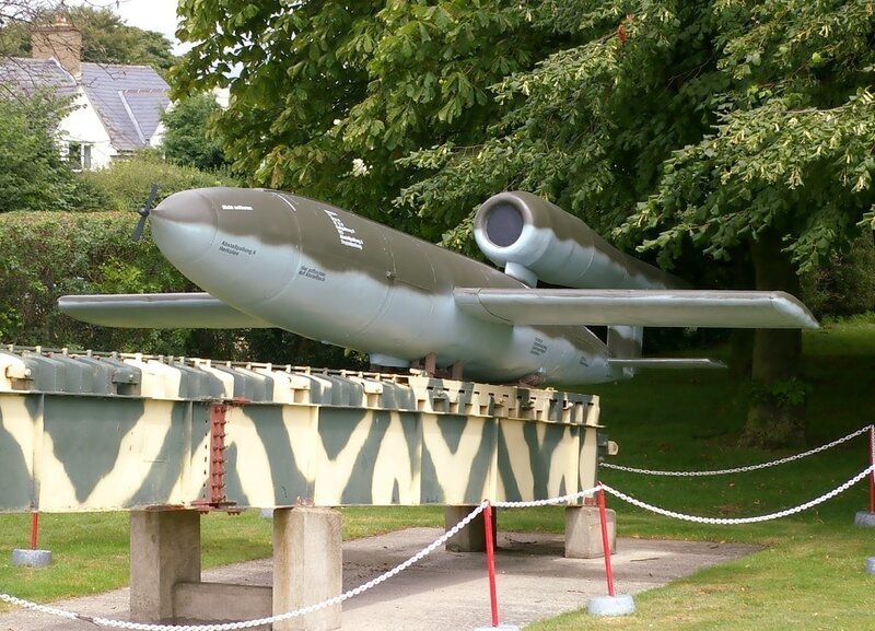 V-1 flying bomb on display