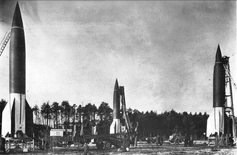 V-2 rockets on launch pads