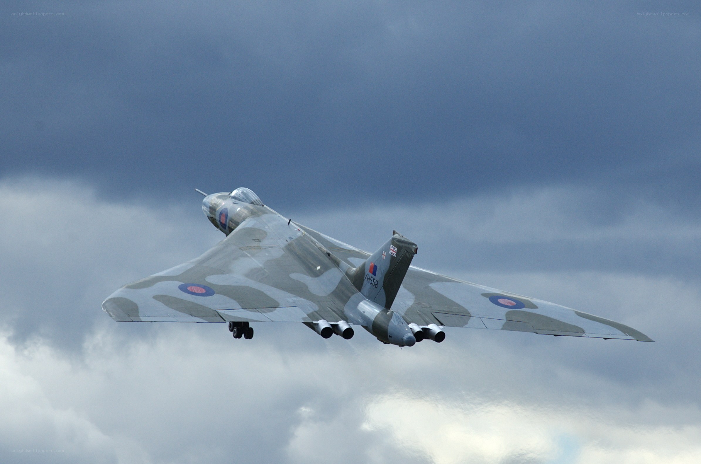 V-bomber in flight