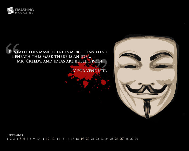 V for Vendetta calendar