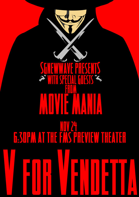 V for Vendetta event poster