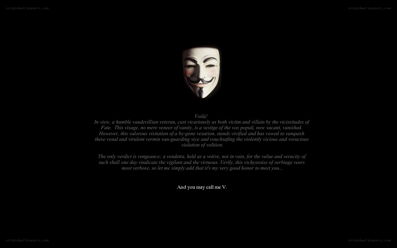 V for Vendetta introduction