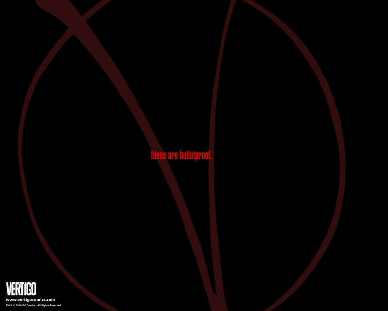 V for Vendetta logo with tagline