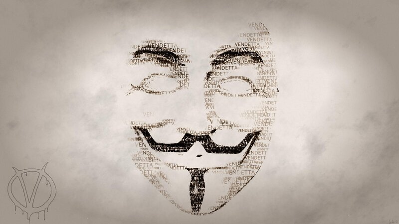 V for Vendetta Mask — Black, Dramatic, Mysterious