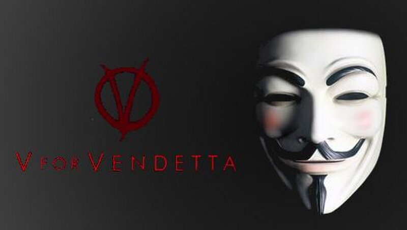 V for Vendetta Mask — Black, Dramatic