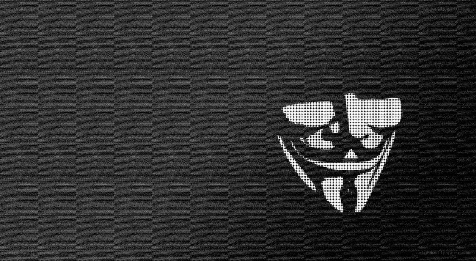 V for Vendetta mask on dark background