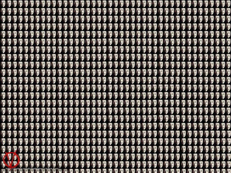 V for Vendetta mask pattern