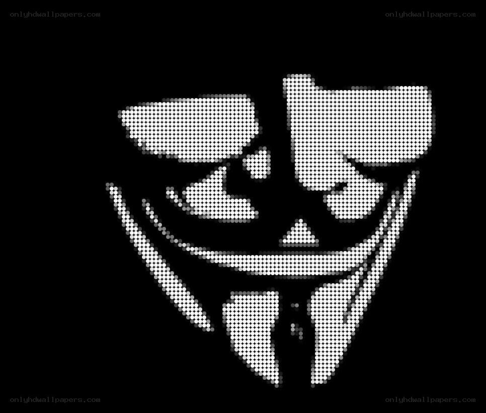 V for Vendetta mask pixel art