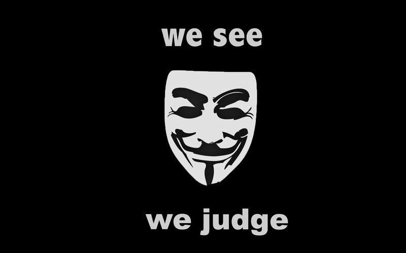 V for Vendetta mask with text