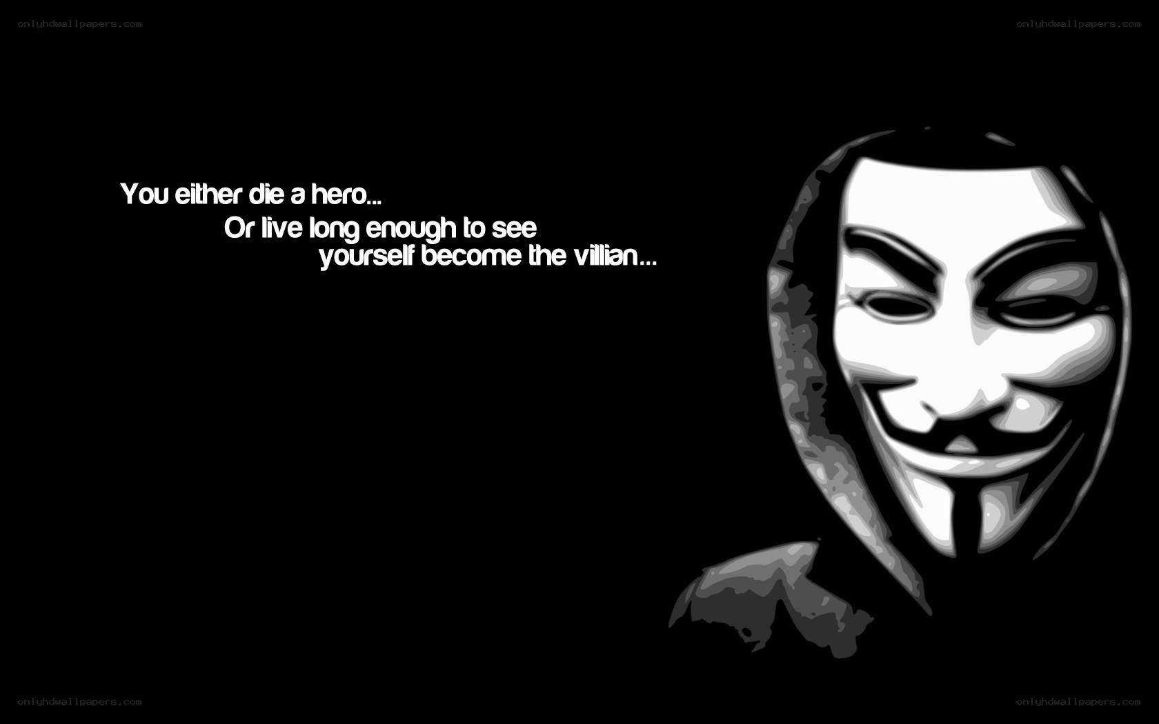 V for Vendetta quote wallpaper