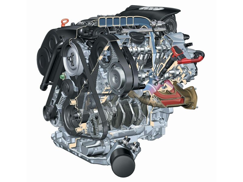 V6-3.0 engine cutaway