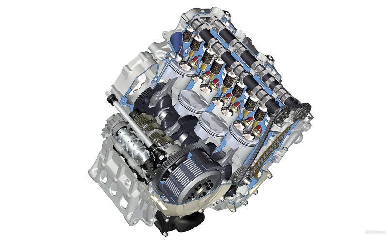 V6 engine cutaway diagram