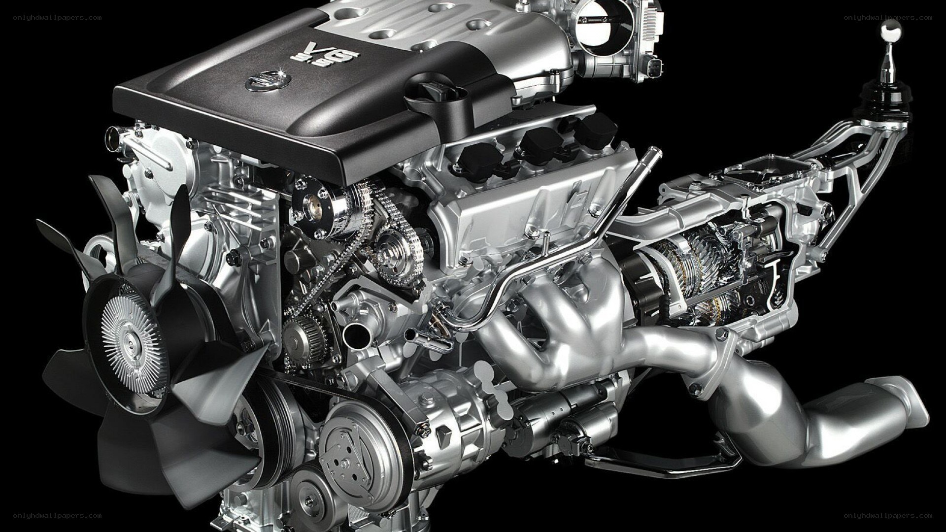 V6 engine cutaway view