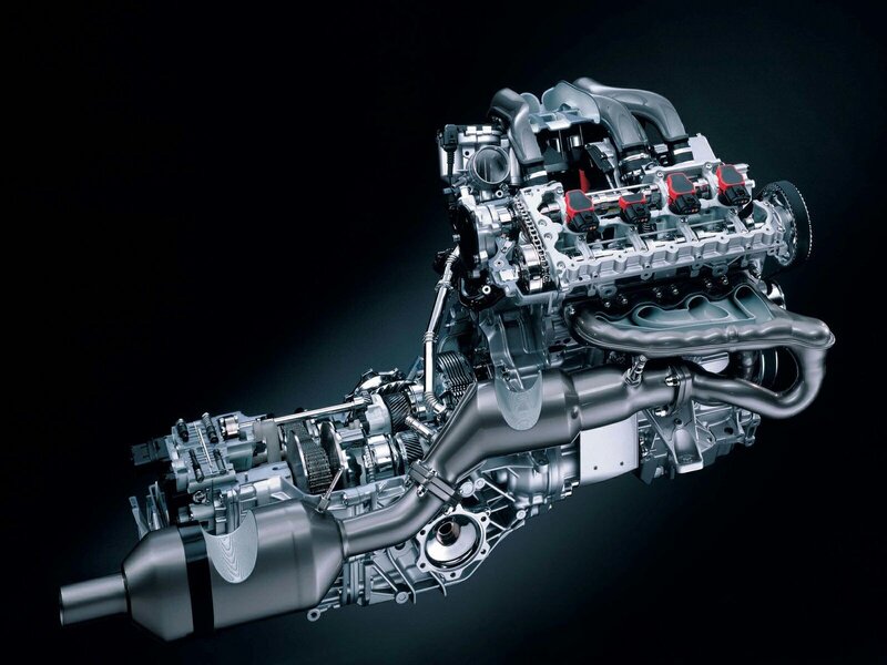 V8 Engine Assembly — Silver