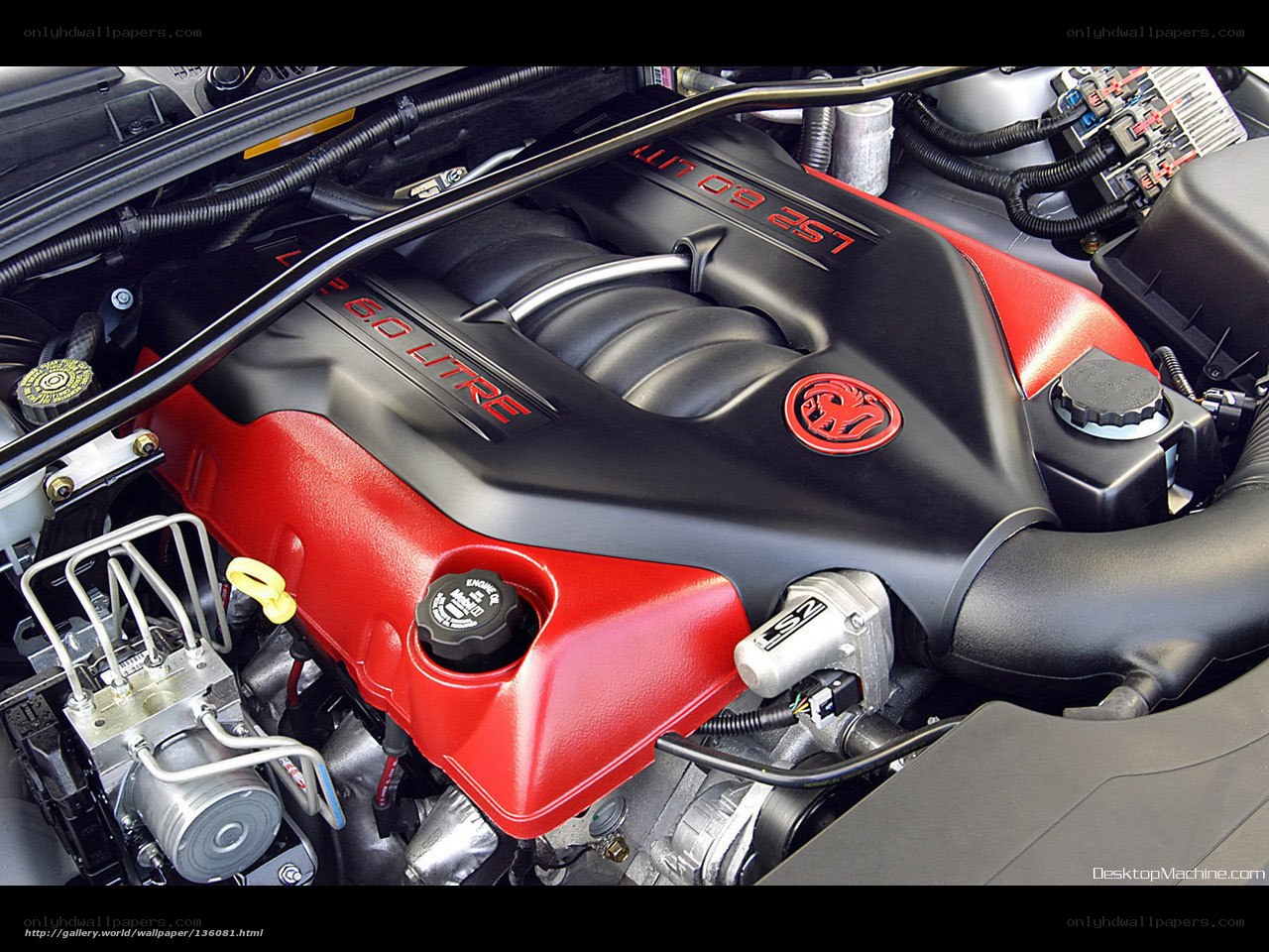 V8 engine bay