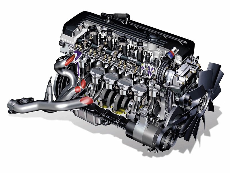 V8 Engine Cutaway — Silver, Technical
