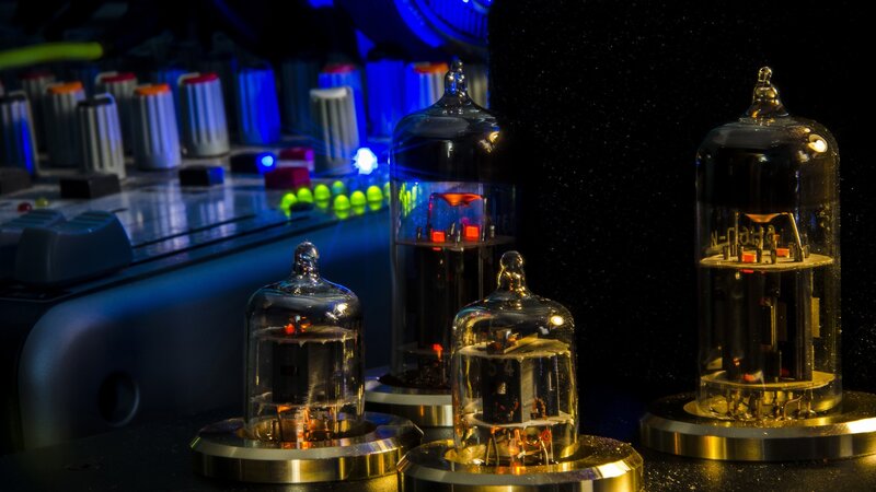 Vacuum Tubes on Amplifier — Black