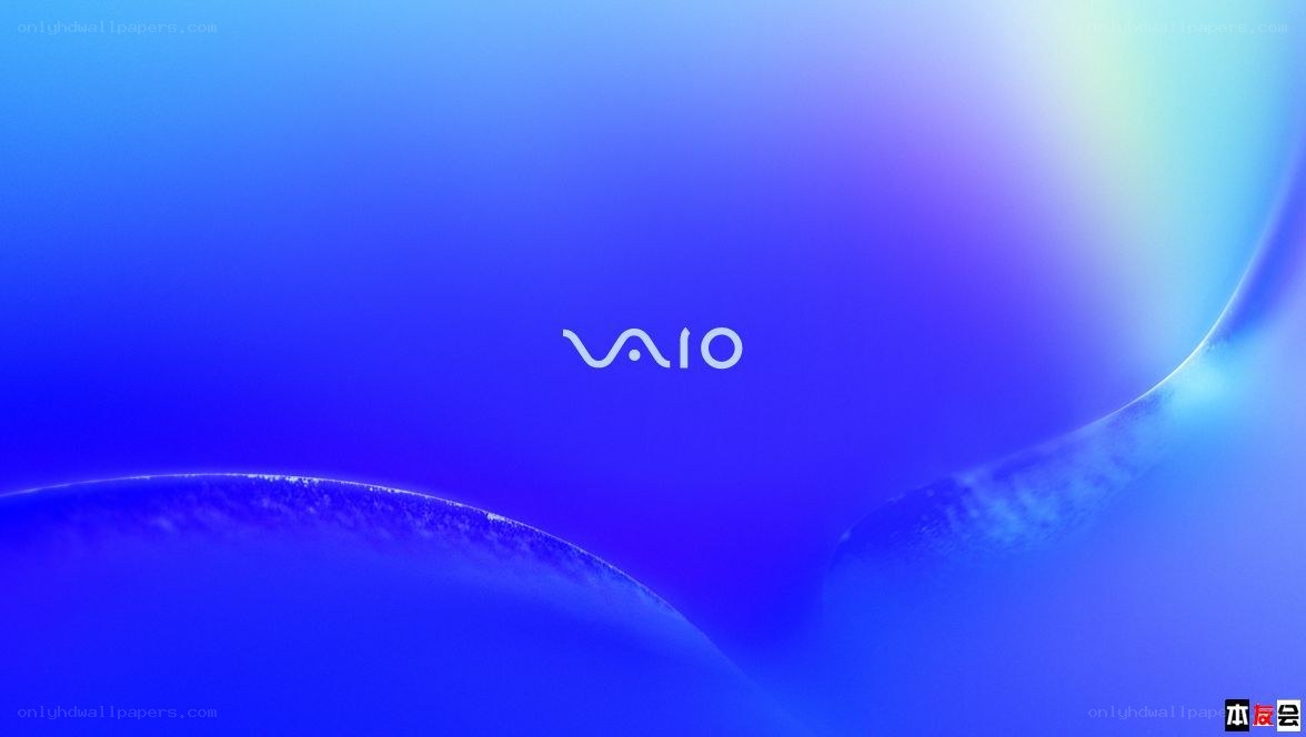 VAIO brand logo on blue background