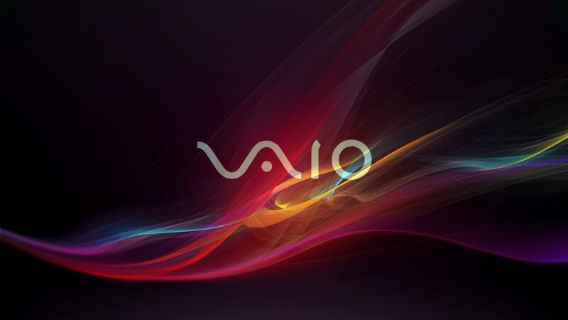 VAIO Logo on Abstract Background — Black