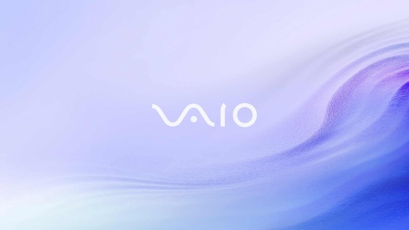 VAIO Logo on Abstract Background — Blue