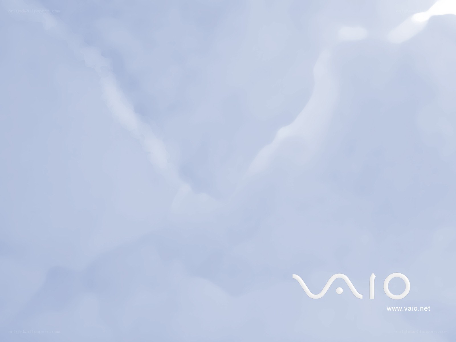 VAIO logo on blue background