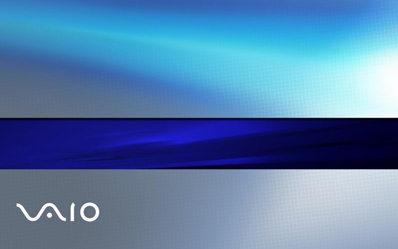 Vaio Logo on Blue Background — Modern, Abstract, Blue Gradient, White, Gray